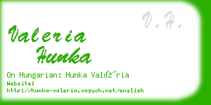 valeria hunka business card